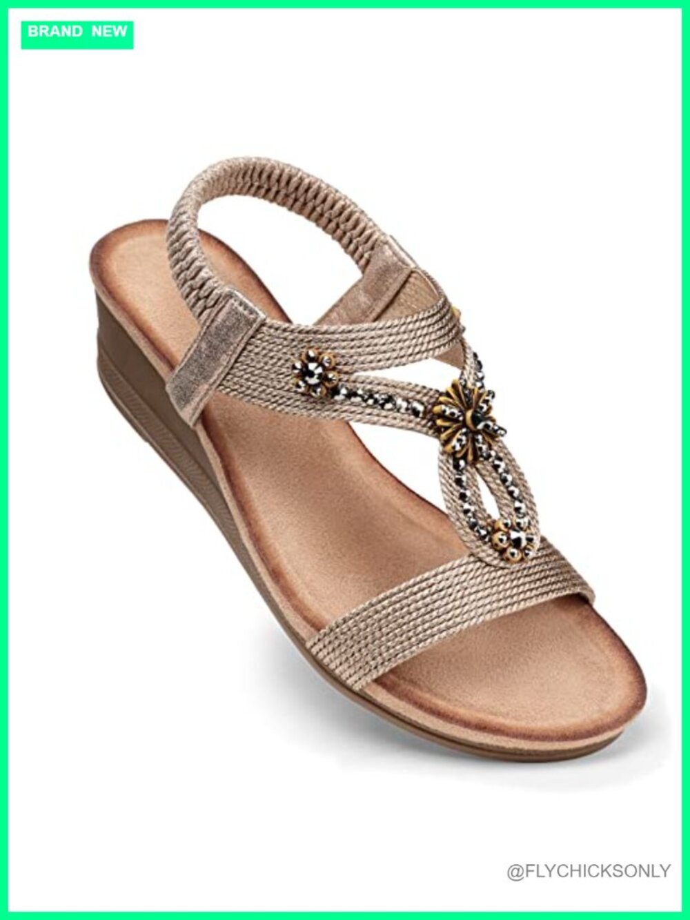 Womens Wedge Sandals Comfortable Low Heel Open Toe Faux Leather Summer